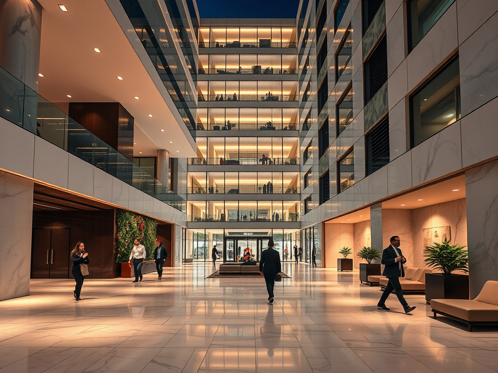Apartment complex lobby